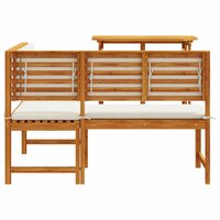 Tuinset Como - Massief Acaciahout - kussens Cr&egrave;me wit