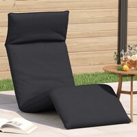 Ligstoel tuinstoel Inventief Inklapbaar 175X54X8,5 Cm Oxford Stof Zwart