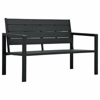 Tuinbank Harold Hout-Look 120 Cm Hdpe Zwart