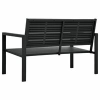 Tuinbank Harold Hout-Look 120 Cm Hdpe Zwart