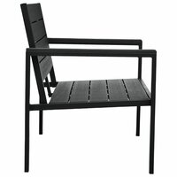 Tuinbank Harold Hout-Look 120 Cm Hdpe Zwart