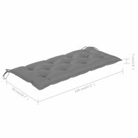 Tuinbank Guru met grijs kussen 120 cm bamboe