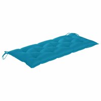 Tuinbank Guru met turquoise kussen 120 cm bamboe