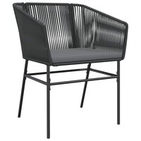 Tuinset Zwaan met kussens poly rattan en tafel met glas zwart