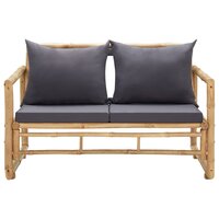 Tuinbank Fuji met kussens 115 cm bamboe