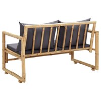 Tuinbank Fuji met kussens 115 cm bamboe