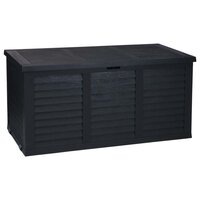 Tuinbox met wielen 300 L donkergrijs Progarden