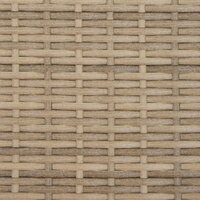 Tuinbank Miranda 2-zits met luifel en voetenbanken poly rattan beige