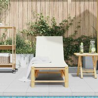 Ligstoel Moroso met kussens 55x199x30 cm bamboe