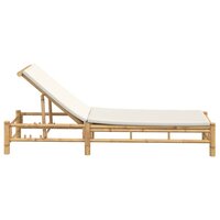 Ligstoel Moroso met kussens 55x199x30 cm bamboe