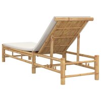 Ligstoel Moroso met kussens 55x199x30 cm bamboe