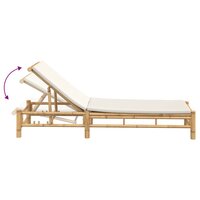 Ligstoel Moroso met kussens 55x199x30 cm bamboe