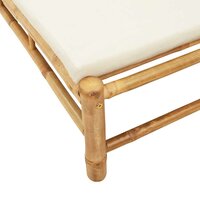 Ligstoel Moroso met kussens 55x199x30 cm bamboe