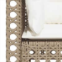 Tuinbank Lazio 3-zits met kussens poly rattan beige