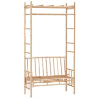 Tuinbank met pergola 220x116 cm bamboe