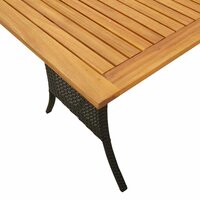 Tuinbank Calipso 3-zits met kussens &amp; tafel poly rattan zwart