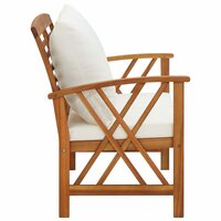 Tuinbank Multatuli met kussens 119 cm massief acaciahout