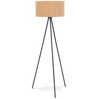 Driepoot vloerlamp &#039;ANTONIO&#039; met kurk en metaal