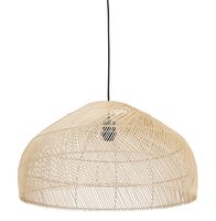 Hanglamp Canul rond 60cm van natuurlijk gevlochten rotan