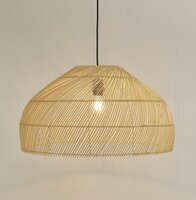 Hanglamp Canul rond 60cm van natuurlijk gevlochten rotan