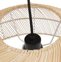 Hanglamp Canul rond 60cm van natuurlijk gevlochten rotan
