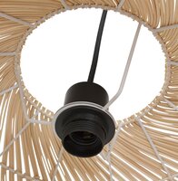 Hanglamp Canul rond 60cm van natuurlijk gevlochten rotan