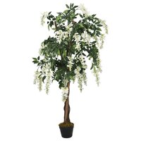 Kunstplant witte regen - Wisteria 150 cm groen en wit
