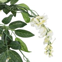 Kunstplant witte regen - Wisteria 150 cm groen en wit