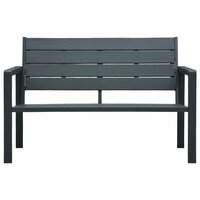 Tuinbank Trix hout-look 120 cm HDPE grijs