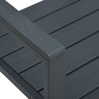 Tuinbank Trix hout-look 120 cm HDPE grijs