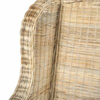 Fauteuil Romano met kussen natuurlijk rattan en linnen