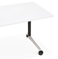 Groot opklapbaar bureau &#039;FLEXO&#039; wit op wielen - 160x80 cm