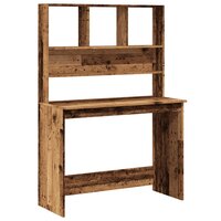 Bureau met schappen 102x45x148 cm houtkleurig