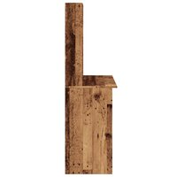 Bureau met schappen 102x45x148 cm houtkleurig