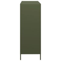 Kast 101x39x103 cm staal olijfgroen met vakken en lades