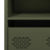Kast 101x39x103 cm staal olijfgroen met vakken en lades