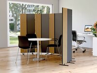 Kerkmann - Roomdivider Oxford - antraciet met eiken - geluiddempend kamerscherm