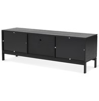 Tv-meubel &#039;CATODIK&#039; van hout en zwart metaal - strak design