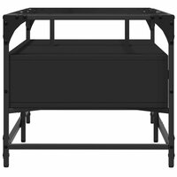 Salontafel Casimir met lades en glazen blad 98,5x50x45 cm staal