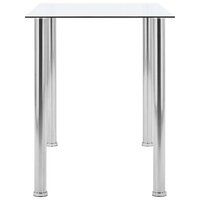Smalle Eettafel Calli 120x60x75 cm gehard glas transparant