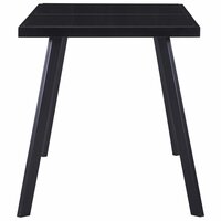 Smalle Eettafel Marvin 140x70x75 cm gehard glas zwart