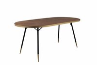 Eettafel Denise ovaal 200x90 cm - bruin essen hout