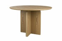 Eettafel Laurent naturel - rond 120x120 cm - licht bruin eiken hout