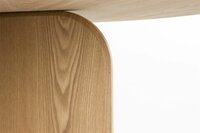 Eettafel Laurent naturel - rond 120x120 cm - licht bruin eiken hout