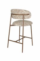 Counter chair Claes - Set 2 krukken - Stof multiclour - Poten hout
