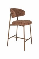 Counter chair Claes - Set 2 krukken - Stof terra - Poten hout