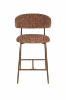 Counter chair Claes - Set 2 krukken - Stof terra - Poten hout