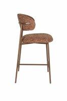 Counter chair Claes - Set 2 krukken - Stof terra - Poten hout
