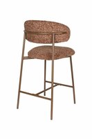 Counter chair Claes - Set 2 krukken - Stof terra - Poten hout