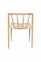 Eetkamerstoel CHE naturel - Set 2 - gevlochten zitting - metalen poten - beige